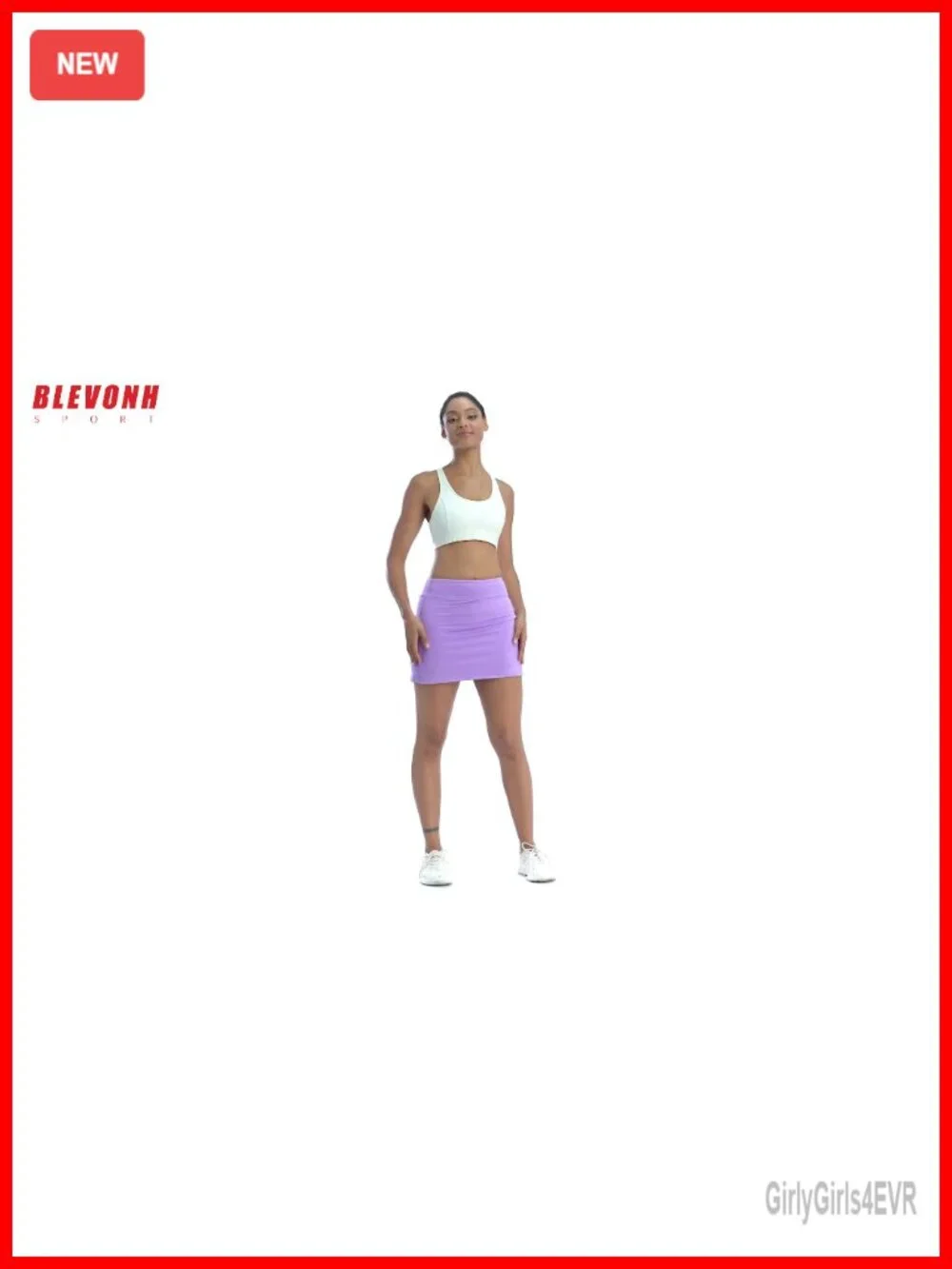 Women's Athletic Skorts with Built-in Shorts, Side Pocket, High Waist, Workout